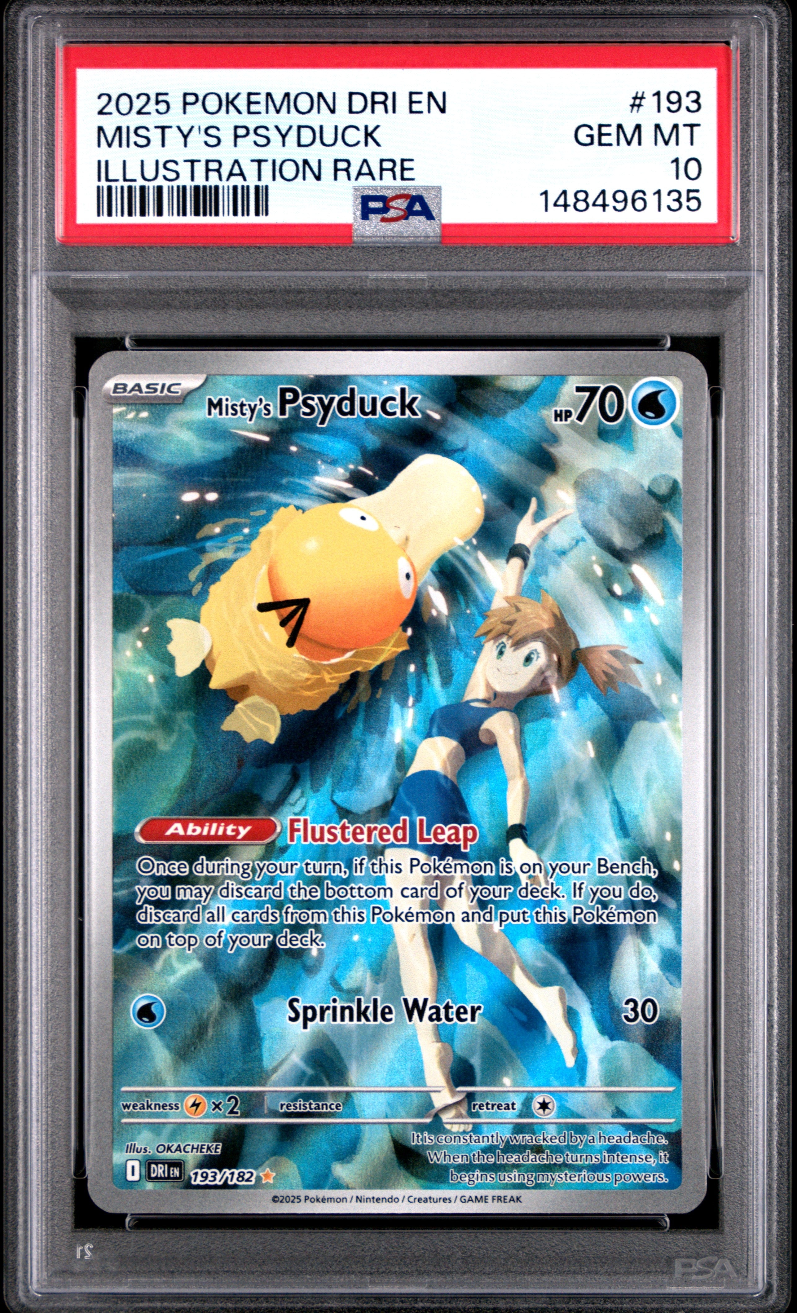 PSA GEM MT 10 Misty'S Psyduck(193/182) [Dri En-Destined Rivals] - 148496135