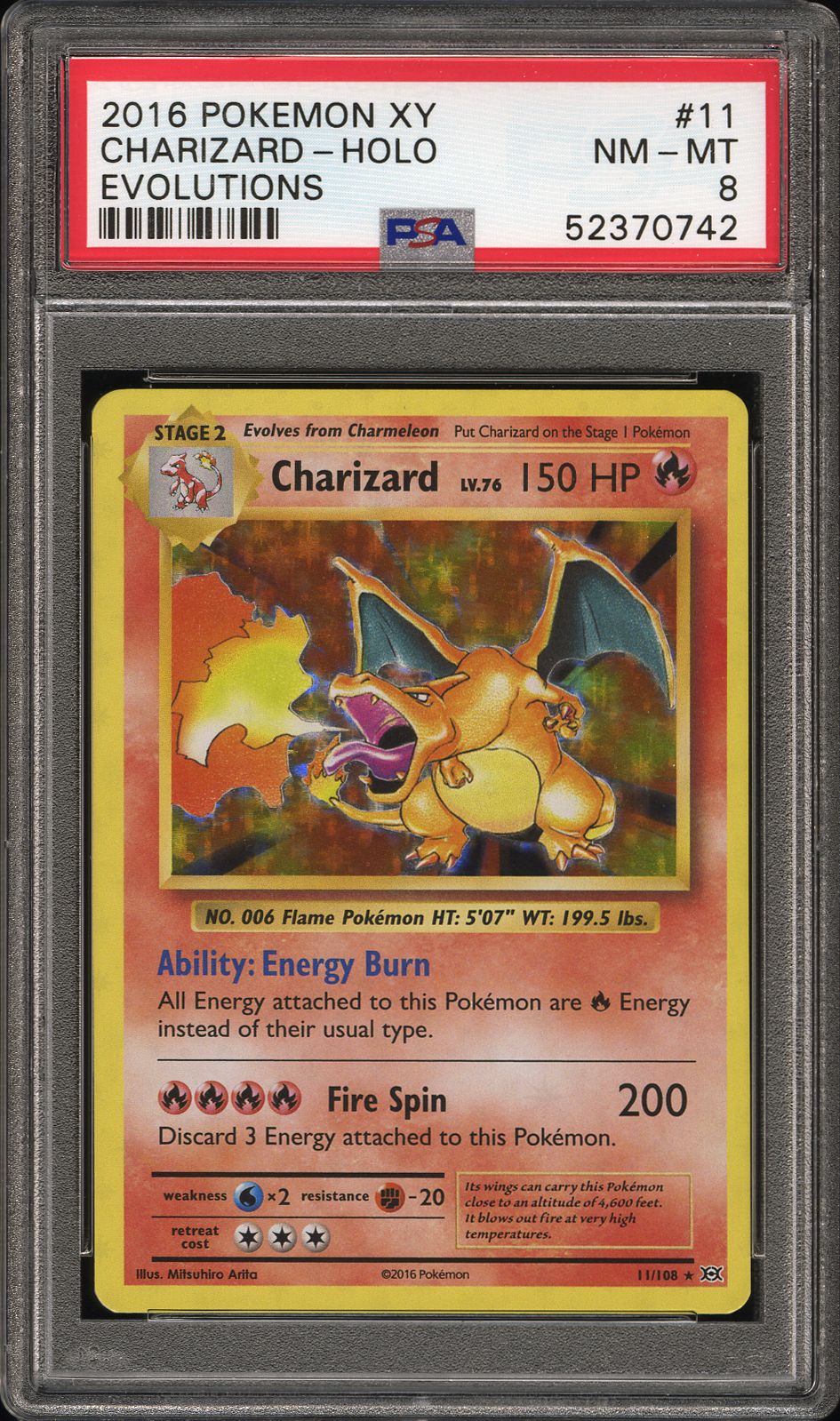 PSA NM-MT 8 Charizard-Holo(11/108) [Xy Evolutions] - 52370742