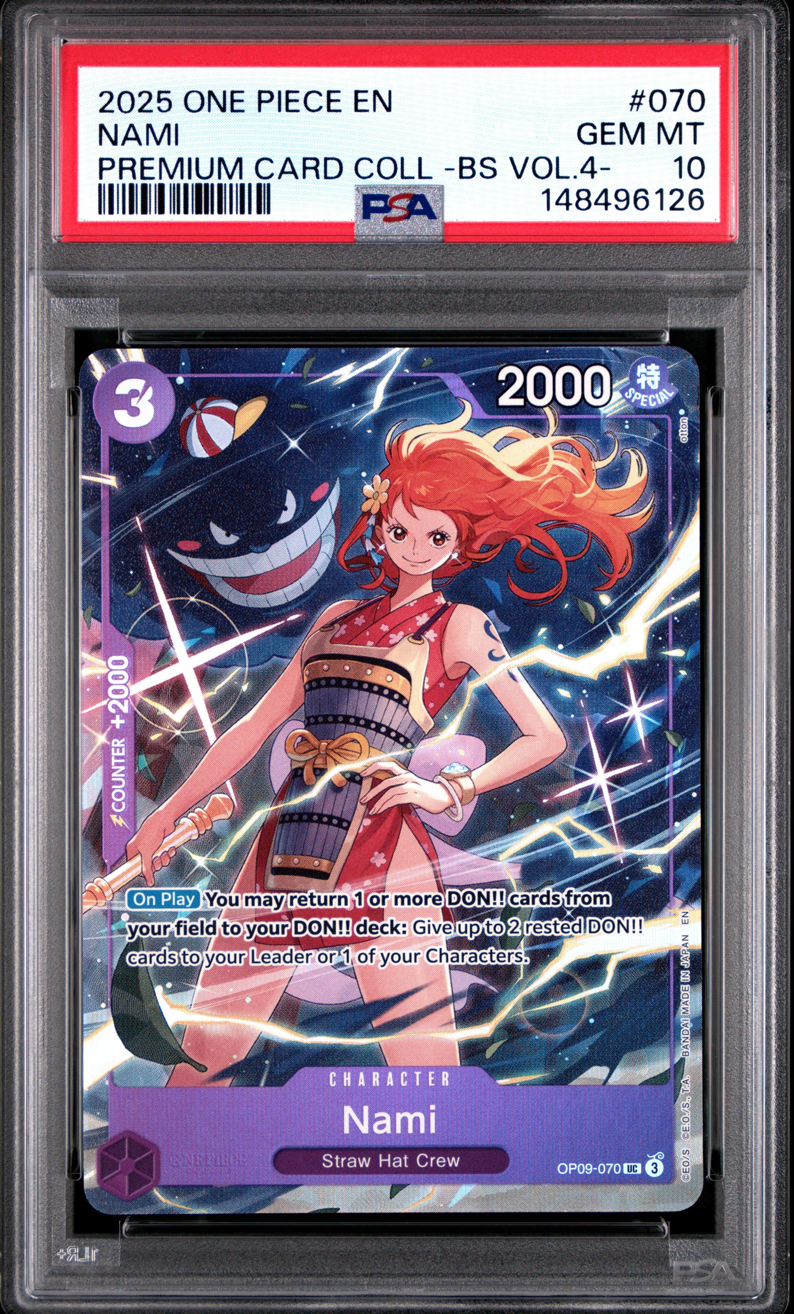PSA GEM MT 10 Nami [Premium Collection -Best Selection Vol.4 -] - 148496126