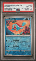 SQUIRTLE POKEMON CENTER 151 PRE-ORDER 2023 POKEMON MEW EN-151 PSA GEM MT 10