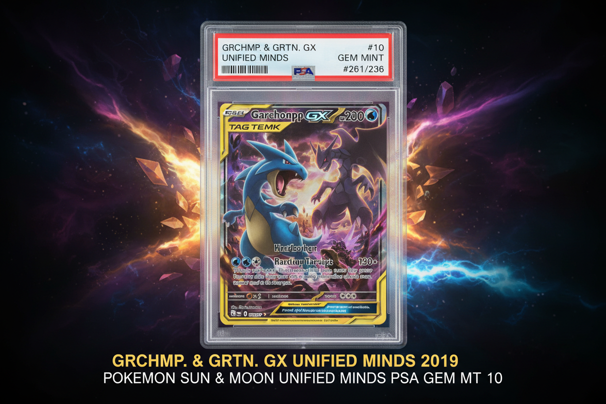 GRCHMP. & GRTN. GX UNIFIED MINDS 2019 POKEMON SUN & MOON UNIFIED MINDS PSA GEM MT 10