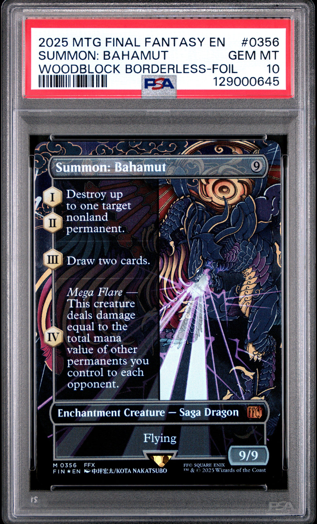 PSA GEM MT 10 Summon: Bahamut[Magic The Gathering Final Fantasy] - 129000645