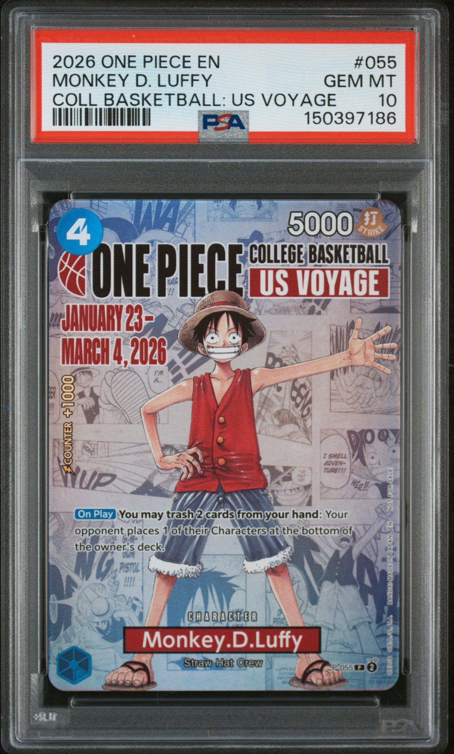 PSA GEM MT 10 Monkey D. Luffy [Promos] - 150397186